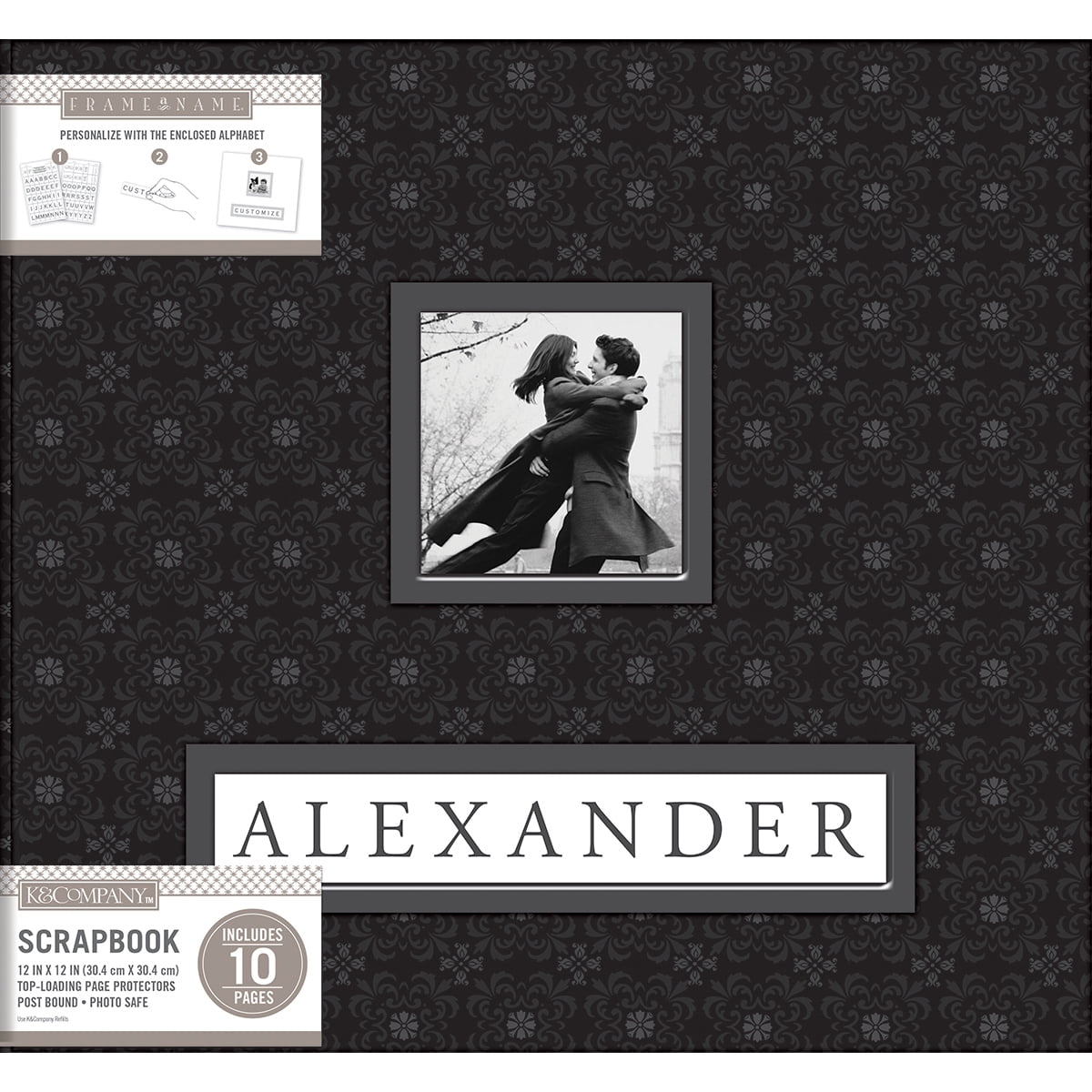 K&Company Frame-A-Name Post Bound Album 12"X12"-Black | Walmart Canada