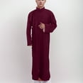 thumbnail image 2 of Tshirts Shirts for Men Robes Robes Solid Color Robes Mandarin Jacket Wine Fall Tops size S, 2 of 9