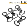 thumbnail image 3 of Uxcell 6 Pack Swivel Snap Hook, 15mm(5/8") Trigger Snap Heavy Duty Metal Lobster Claw Clasp Lanyard Clips for Straps Bags Belting Leathercraft, Gun Black, 3 of 6