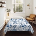 thumbnail image 4 of Flower Bird Tapestry for Bedroom Wall Hanging Tapestry, Vintage Blue Garden Country Wildflower Ceiling Backdrop Tapestries Poster Blanket Wall Decor for Teens Room Living Room Dorm 51" x 59", 4 of 8