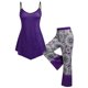 thumbnail image 1 of Conjunto de Pijamas Irregulares y Pantalones Tribal Rosegal  Pijamas y Batas Tallas Grandes, 1 of 5