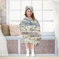thumbnail image 7 of FORMRS Wearable Blanket Hoodie with Sleeves for Kids Cozy Flannel Sweatshirt, Snowy Mountains, 7 of 7