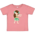 thumbnail image 3 of Inktastic Brown Haired Hula Girl Girls Baby T-Shirt, 3 of 5