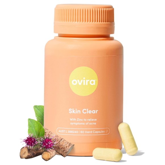 Cápsulas Ovira Zincbright Piel Clara y Brillante para Rosácea y Acné Hormonal