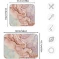 thumbnail image 3 of FREEAMG Gold Pink Marble Texture Dish Drying Mat for Kitchen Counter,Super Quick Absorbent Composite Sponge Dish Drying Pad,Heat Resistant Non-Slip Rack Tableware Mat, 18x24 Inch, 3 of 7