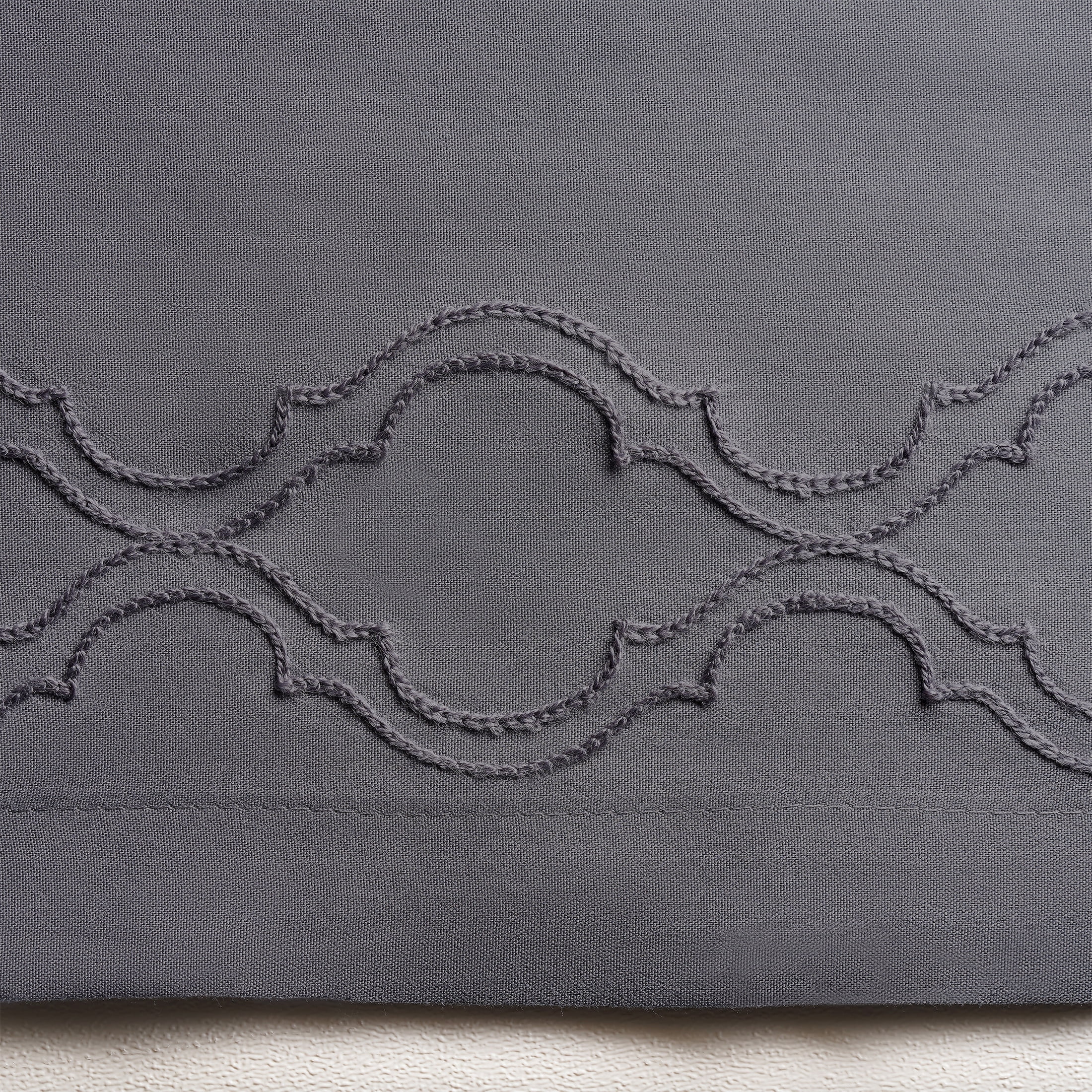 Better Homes & Gardens Embroidered Bed Skirt, Grey, King