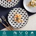 thumbnail image 4 of vancasso, Series Haruka, 40-Piece Porcelain Dinnerware Set, Black White Dinner Set, Service for 8, 4 of 7