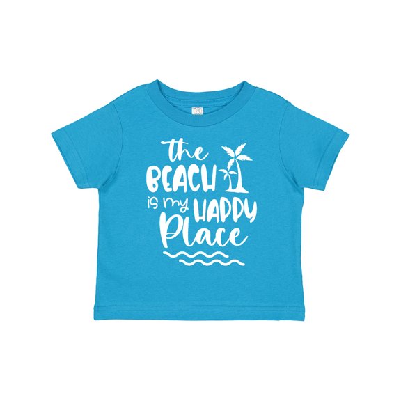 Inktastic Spring Break the Beach is My Happy Place Boys or Girls Toddler T-Shirt