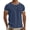 Blue2, variant on Linen Short Sleeve T Shirts for Men 2026 Summer Fashion Simple Beach Vacation T-Shirts Lightweight Breathable Crewneck Color-Block Casual Muscle Tops Green XL