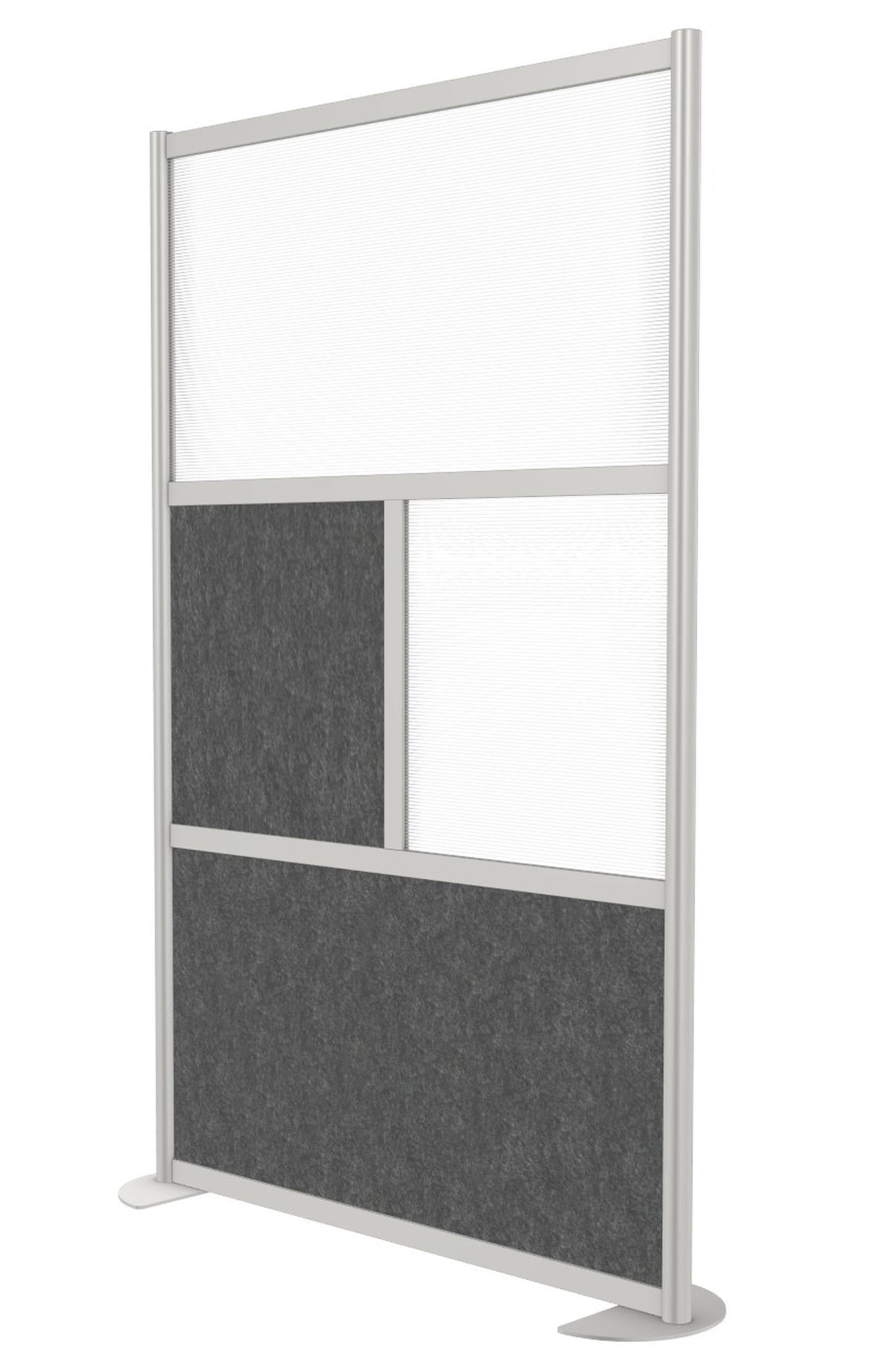 SpaceMakers 4 Ft Acoustic Room Divider – 52" Wide Sound-Dampening Privacy Panel with Aluminum Frame, 78" High
