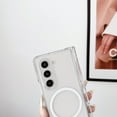 thumbnail image 6 of Magnetic Clear Case for Samsung Galaxy Z Fold 4 [Compatible with MagSafe] [Hinge protection] Crystal Cute Shockproof Transparent Hard PC Protective Slim Phone Cover for Women Men,Clear, 6 of 14