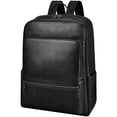 thumbnail image 1 of Mochila Colins Keirs de piel negra para hombre, 46 cm, con portátil Comp, 1 of 9