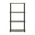 thumbnail image 4 of Furinno 23.6"W X 11.4"D X 43.25"H 4-Shelf Decorative Shelves, Gray and Black, 4 of 7