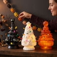 thumbnail image 6 of Yashow Elite Halloween Decoration Ornament, Light Up Black Cat Resin Tree Table Centerpieces, 9.83 Inch Spooky Home Decor Accessories for Desk, Mantel, and Shelf Display, 6 of 7