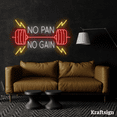 thumbnail image 4 of Craftnamesign No Pain No Gain Neon Sign, Gym Club LED Sign, Man Cave Decor, 4 of 4