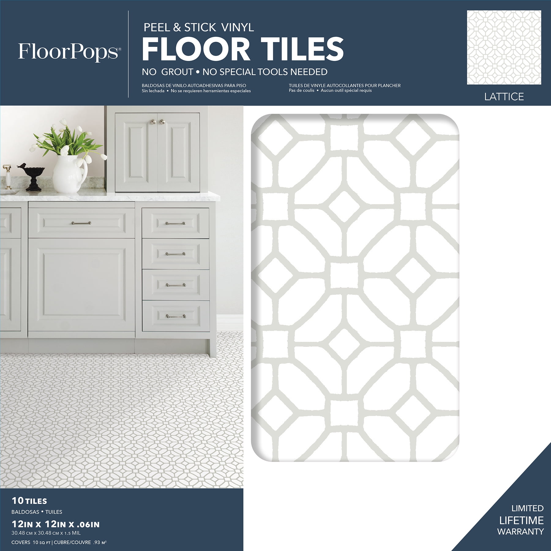 FloorPops Boardwalk 12 in. x 12 in. Peel and Stick Virgin Vinyl Floor Tiles (10-Pack)