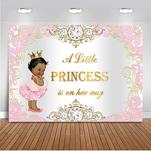LYLYCTY Girl Happy Birthday Backdrop Princess Cartoon Photography Background for Children Baby Shower Cake Table Banner 5x7ft Cotton with Pole Pocket Photo Booth Studio Props MLYZY55