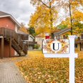 thumbnail image 4 of Fall Maple Leaves Monogram Letter U Mailbox Cover Magnetic 21x18 Inch, Family Last Name Initial Post Letter Box Covers, Autumn Thanksgiving Seasonal Outdoor Yard Standard Mailbox Decor, 4 of 6