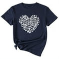thumbnail image 2 of Anbech Heart Printed T-Shirt for Women Cute Graphic Junior Girls Short Sleeve Tee Tops with Crew Neck, 2 of 3