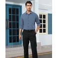thumbnail image 5 of sogami Mens Dresses Shirt Formal Wrinkle Free Long Sleeve Gray Button Up shirt Casual Office, 5 of 7