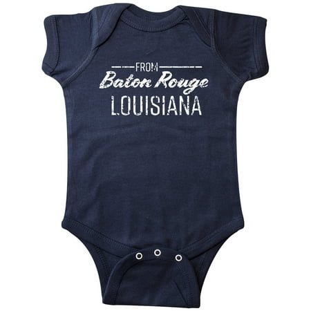 

Inktastic From Baton Rouge Louisiana in White Distressed Text Gift Baby Boy or Baby Girl Bodysuit
