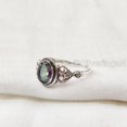 thumbnail image 2 of Natural Mystic Topaz Ring, Mystic Quartz Gemstone Ring, November Birthstone, Tiny Bohemian Ring, 925 Sterling Silver, Designer Womens Ring, Christmas Thanksgiving, Handmade Statement Jewelry, 2 of 9