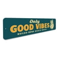 thumbnail image 3 of Only Good Vibes Novelty Decor, Metal Wall Sign - 4x18 Inches, 3 of 4