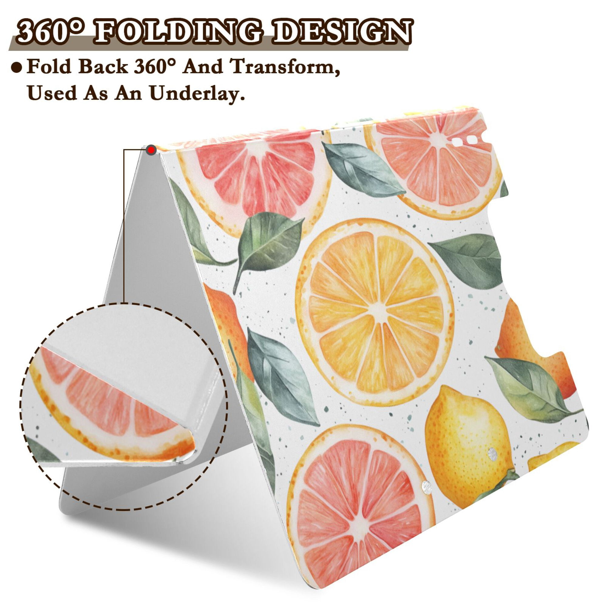 FORMRS A4 Clipboard Folder with Pen Holder Horizontal Foldable School Office Binder, Candy Lemon Slices