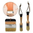 thumbnail image 2 of Chalk Paint Artist's Delight, 3-Piece Set Including Round, Pointed, And Flat Brushes, Natural Hair For Reusable Paint Tool Excellence, 2 of 8