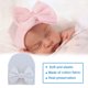 thumbnail image 3 of Minnieouse Gorros de bebé con lazo, gorros para recién nacidos, regalos de cumpleaños, accesorios cómodos para niños pequeños, suministros de Sombreros blanco Minnieouse AP009361-06B, 3 of 5