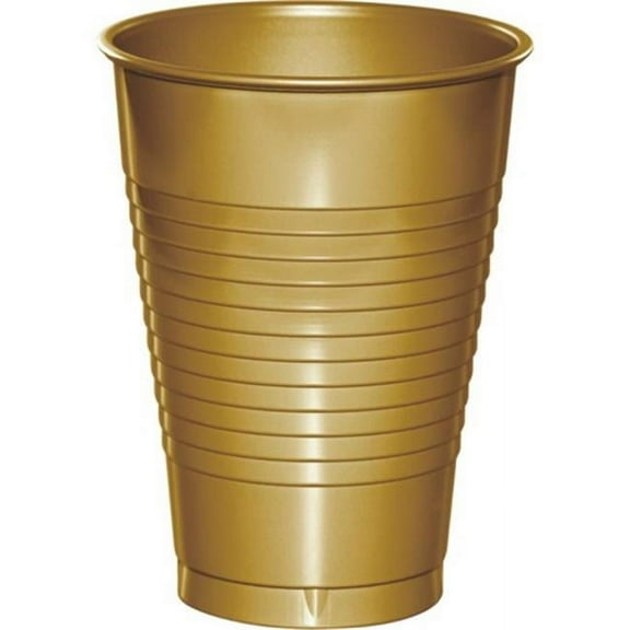 Hoffmaster Group 28103081 16 oz Plastic Cups, Gold - 20 per Case - Case of 12