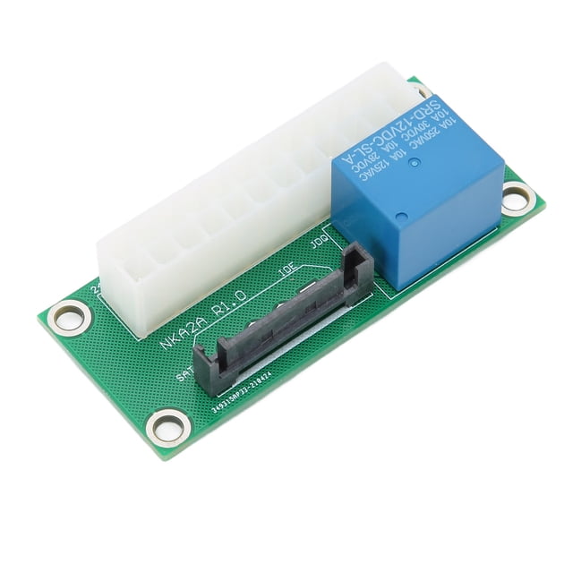 Adaptador de fuente de alimentación múltiple ATX Sincronización de energía Placa de inicio de alimentación dual de 24 pines para fuente de alimentación Tarjeta gráfica Interfaz SATA