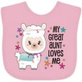 thumbnail image 3 of Inktastic My Great Aunt Loves Me Cute and Happy Llama Boys or Girls Baby Bib, 3 of 4