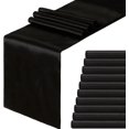 thumbnail image 1 of 15 Pack Pink Satin Table Runner 12 x 108 Inch Long Table Runner for Wedding Birthday Party Engagement Decorations, 1 of 7