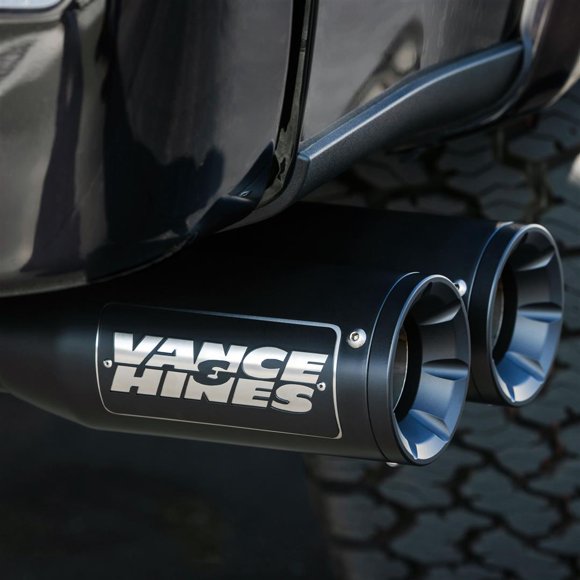 Fits 2021-2023 Ford F-150 Vance and Hines Exhaust System Kit 49653 HoleShot Series Cat Back System; 304 Stainless Steel; With Muffler; 3 Inch Pipe Diameter; Single Exhaust With Dual Exit