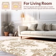 thumbnail image 2 of ODIKA 8'x10' Machine Washable Non-Slip Area Rug, Chic Damask Style with Timeless Elegance High Traffic Rug, Beige, 346459, 2 of 7