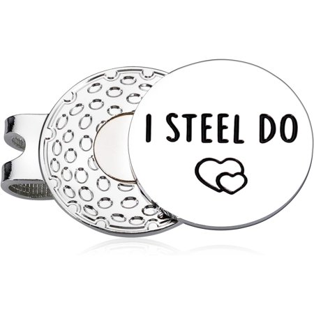 Anniversary Steel Gifts for Him Golf Ball Marker Hat Clip Golf Accessories for Men Husband from Wife 6th 7th 8th 10th 11th Steel Wedding Gift Sweetest Day Engagement Valentines Day