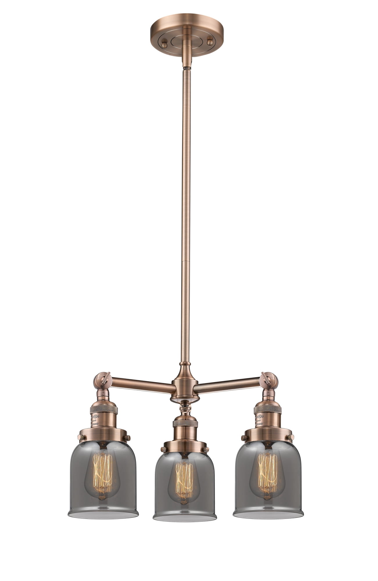 Innovations Lighting - Bell - 3 Light Chandelier In Industrial Style-11 Inches