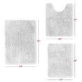 Clara Clark Set of 3 Shaggy Bath Rug with NonSlip Backing Rubber