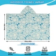 thumbnail image 2 of Daisy Flower Pattern Hooded Bath Towel，60"x35" for Ages 3 To 12 Kids, Quick Dry Lightweight Soft Microfiber Hood Beach Towel Cover Up for Kids, 2 of 7