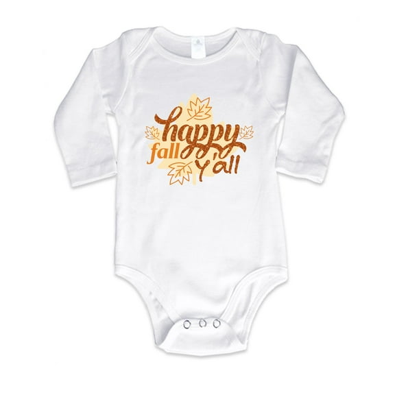 NanyCraft's Happy Fall You All Baby Girl Bodysuit LS