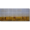 thumbnail image 1 of Ceramic Tile Mural-Thomas Eakins Country Painting 347. 84" w x 36" h using (21) 12 x 12 ceramic tiles, 1 of 3