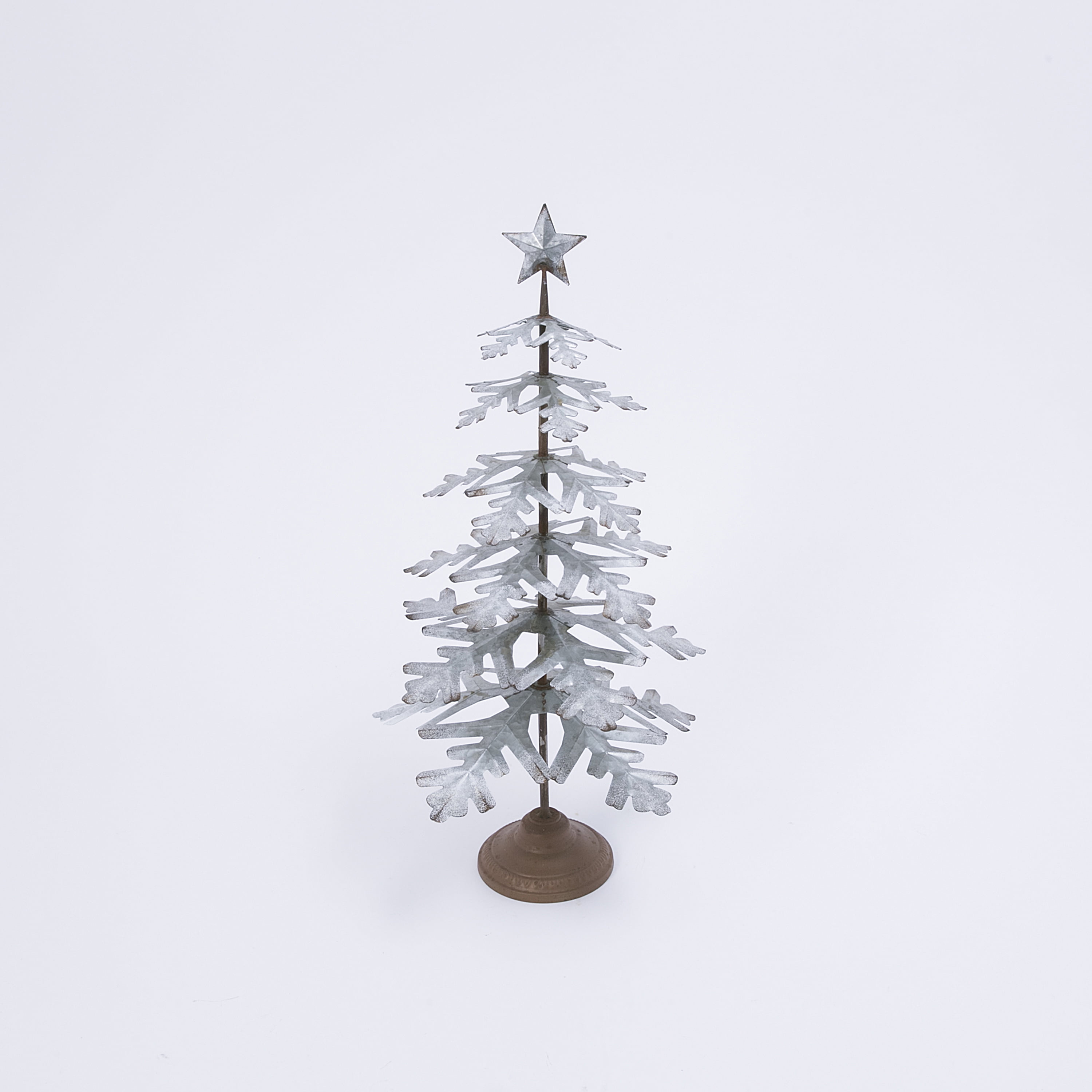 Gerson 27.8-Inch High Galvanized Metal Tabletop Evergreen Tree with ...