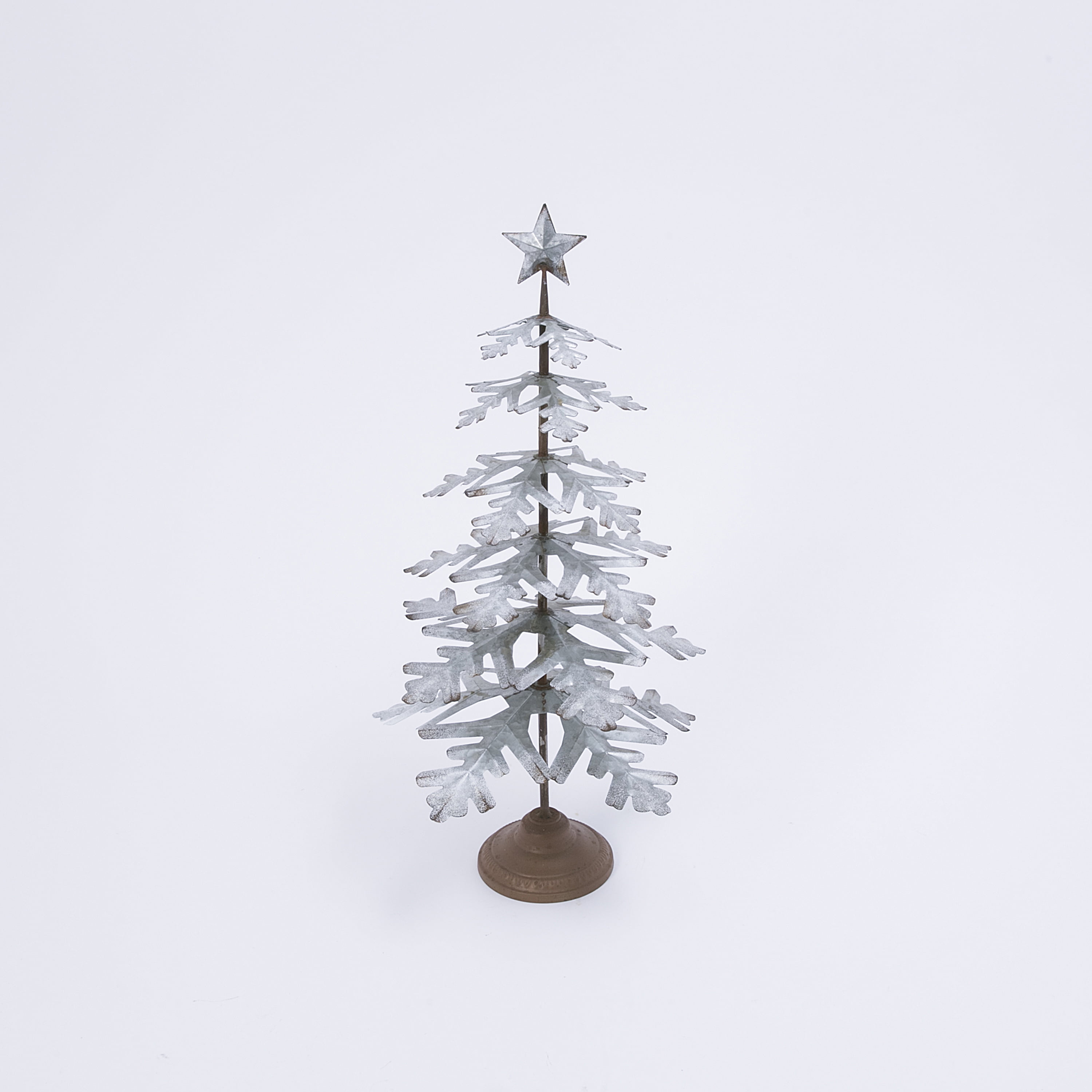 Gerson 27.8Inch High Galvanized Metal Tabletop Evergreen Tree with