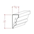 thumbnail image 2 of EWSC11 Solid Crown 1-3/4" High x 13/16" Deep Moulding. Unfinished, 2 of 5