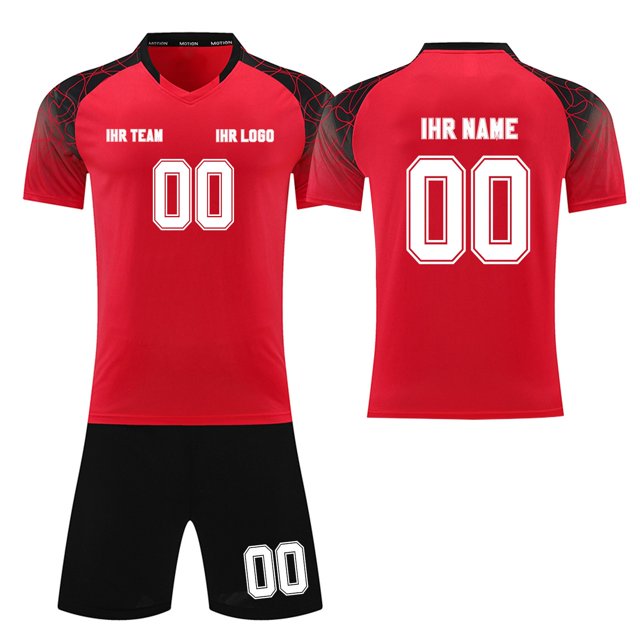 Custom Football Kit Set for Adult and Child, Name Number Team Logo DIY Family Match Personalized Jersey Shirt Shorts Set, Dad and Son Matching Outfits Watermelon Red M
