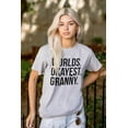 thumbnail image 3 of Worlds Okayest Granny Relative Family Women's Graphic T Shirt Tees Brisco Brands M, 3 of 5