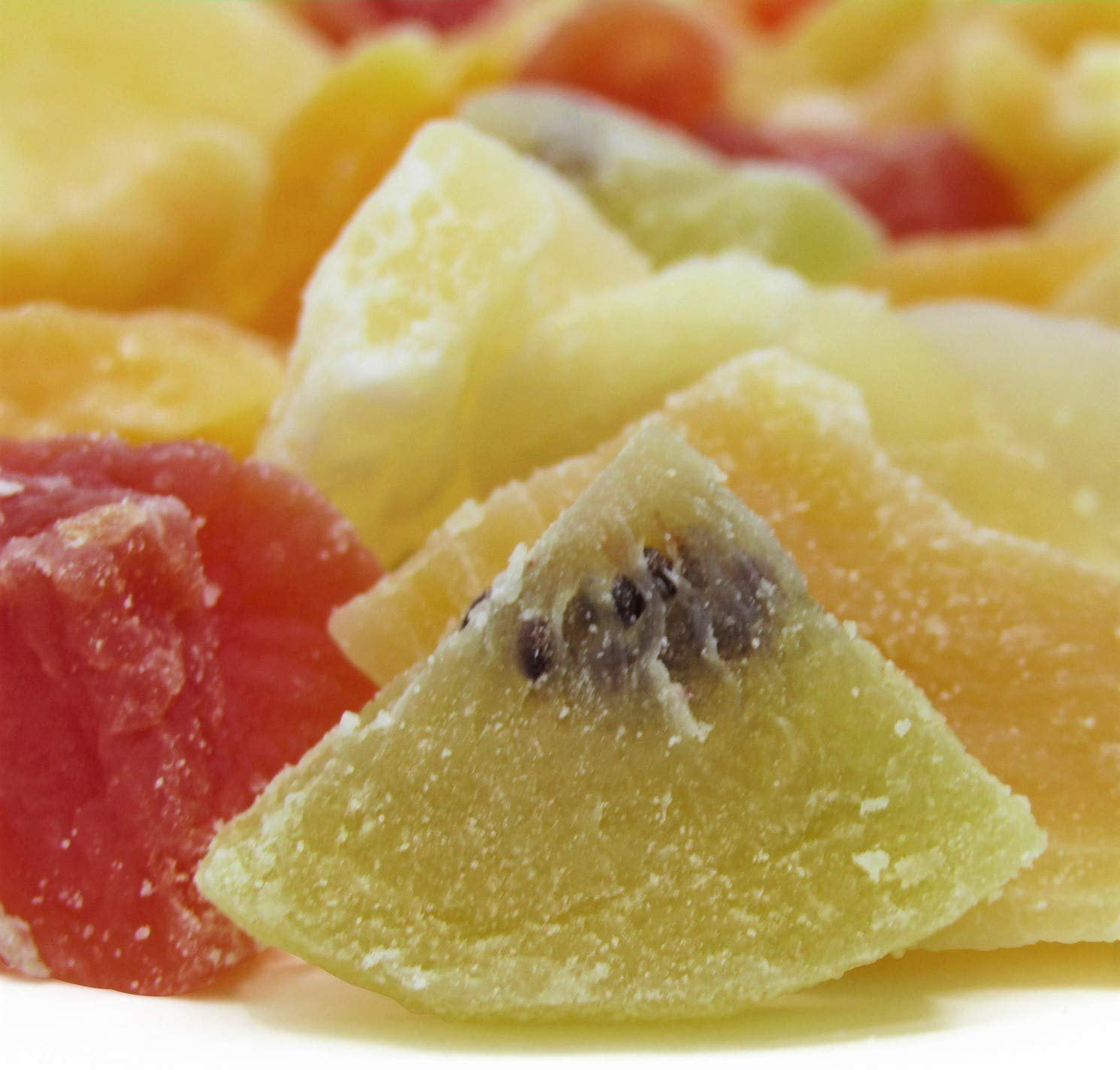Mixed Dried Fruit Chunks by It's Delish, 10 lbs Bulk  - Low Sugar, No Sulphur, No Color added, All Natural, Refreshing Snack - Blend Of Pineapple, Papaya, Mango, and Kiwi Slices