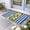 Blue, variant on Blue Stripes Lemon Door Mat Indoor Outdoor, Spring Fruit Flowers Leaves Line Non Slip Welcome Mat with Rubber Backing, Absorbent Fabric Front Door Mats Entryway Rug for Home Patio Entrance 20"x31.5"