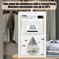thumbnail image 5 of Wardrobe Dehumidification Bag | Hanging Calcium Chloride Desiccant for Closet Humidity Absorption | Moisture Control | White Plastic | 24x14x2.9cm | 1 Pack | Prevents Odors Clothes Protection, 5 of 6